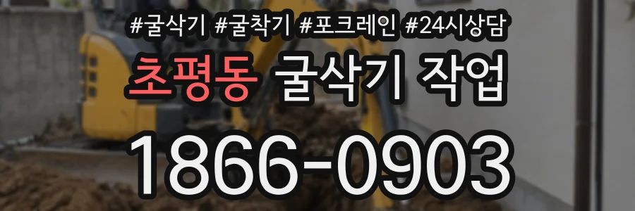 초평동 굴삭기 작업