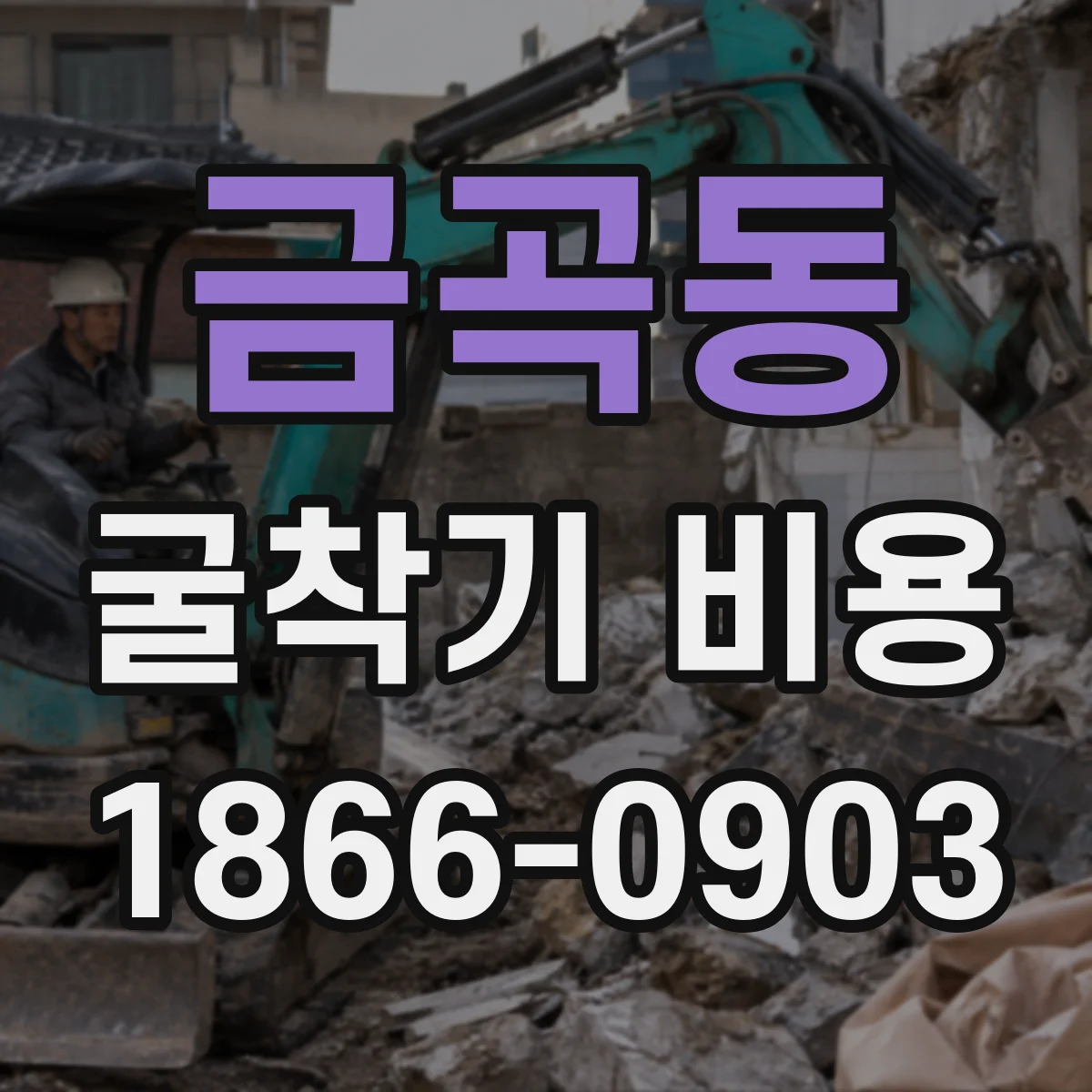 금곡동 굴착기 비용