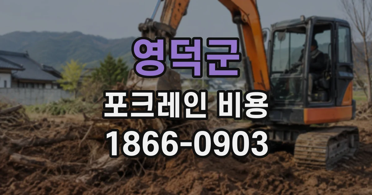 영덕군 포크레인비용