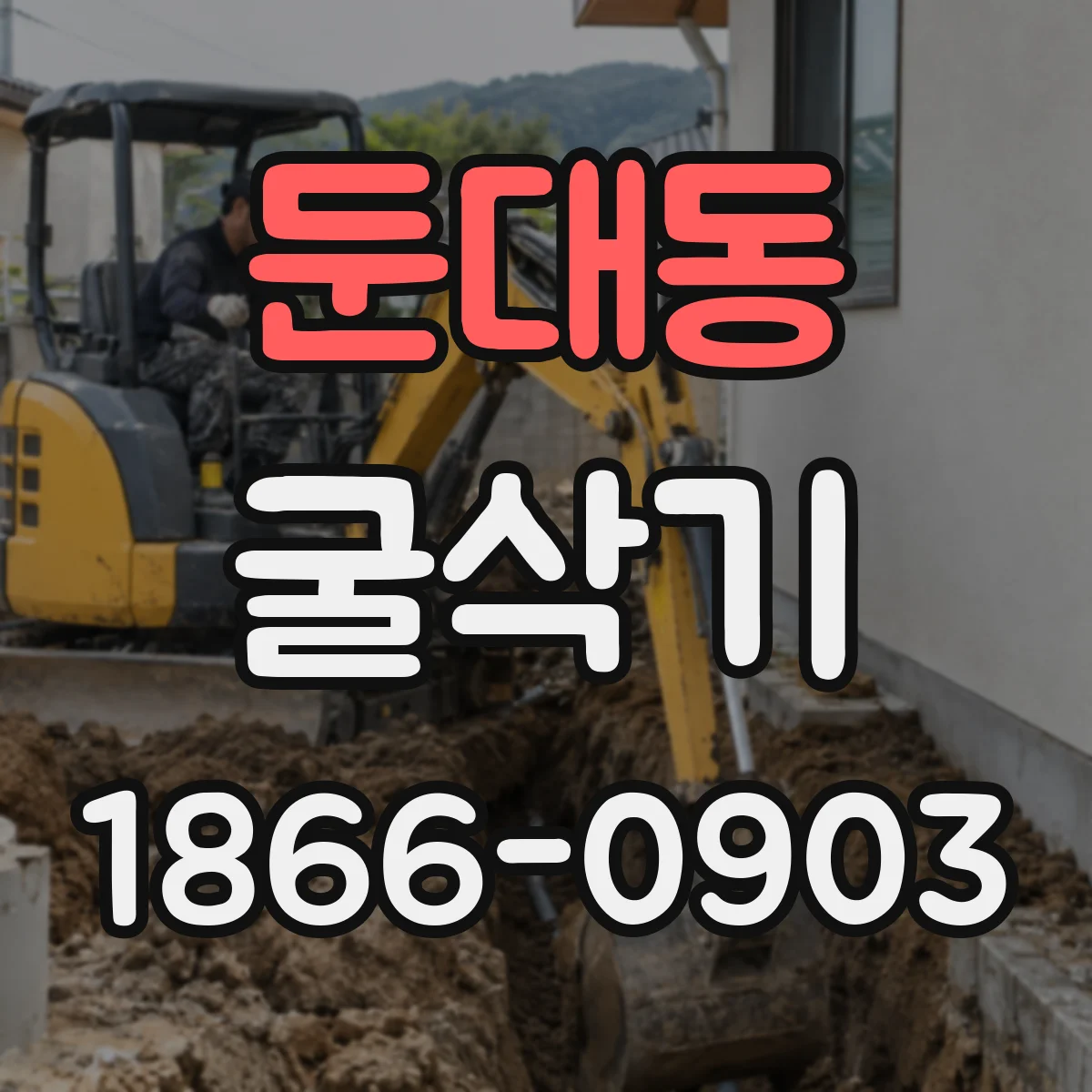 둔대동 굴삭기