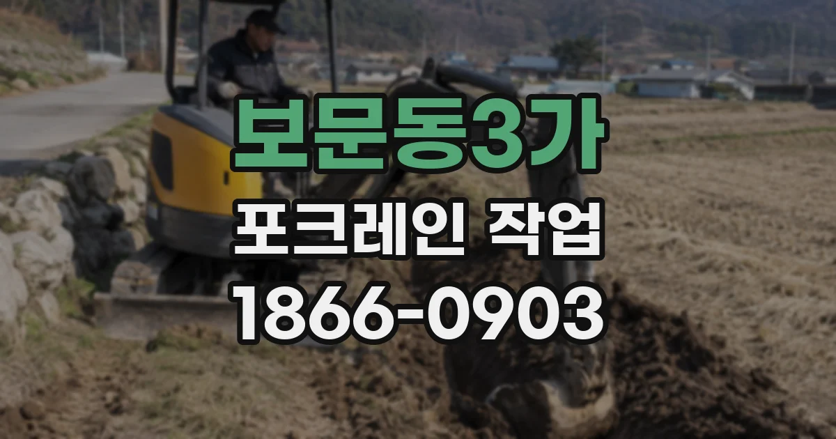 보문동3가 포크레인 작업