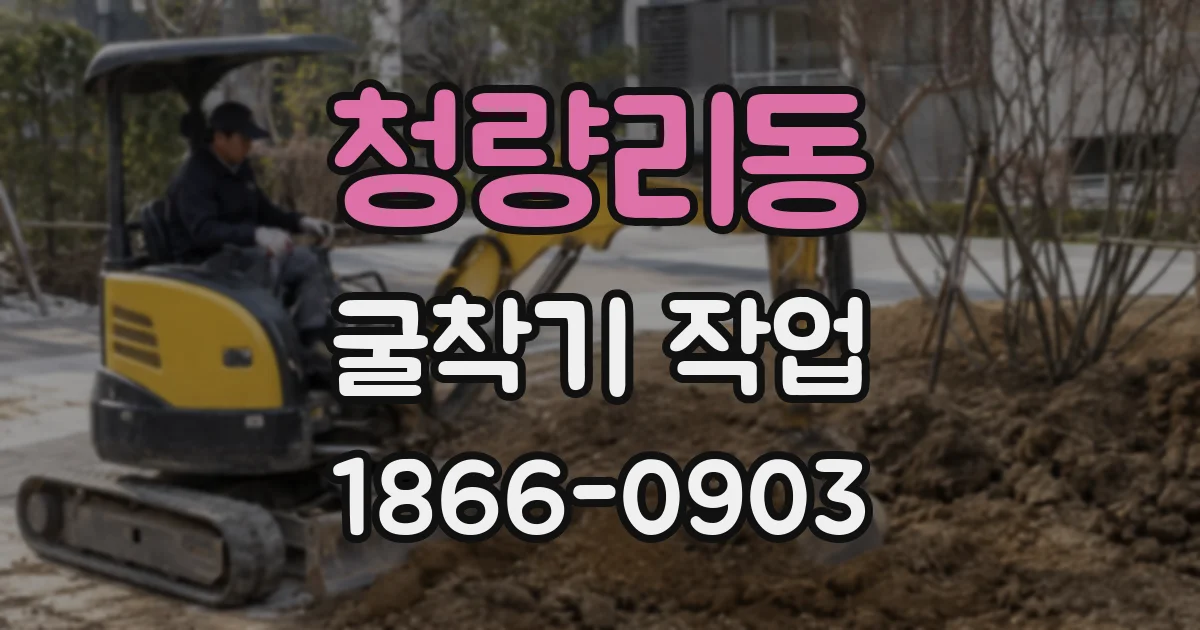 청량리동 굴착기 작업