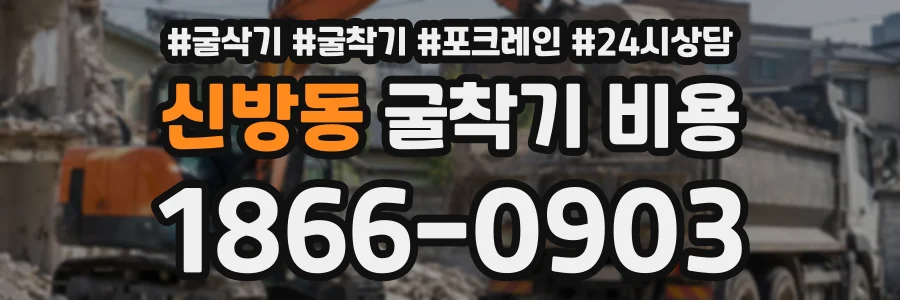 신방동 굴착기비용 상담 전화 1866-0903