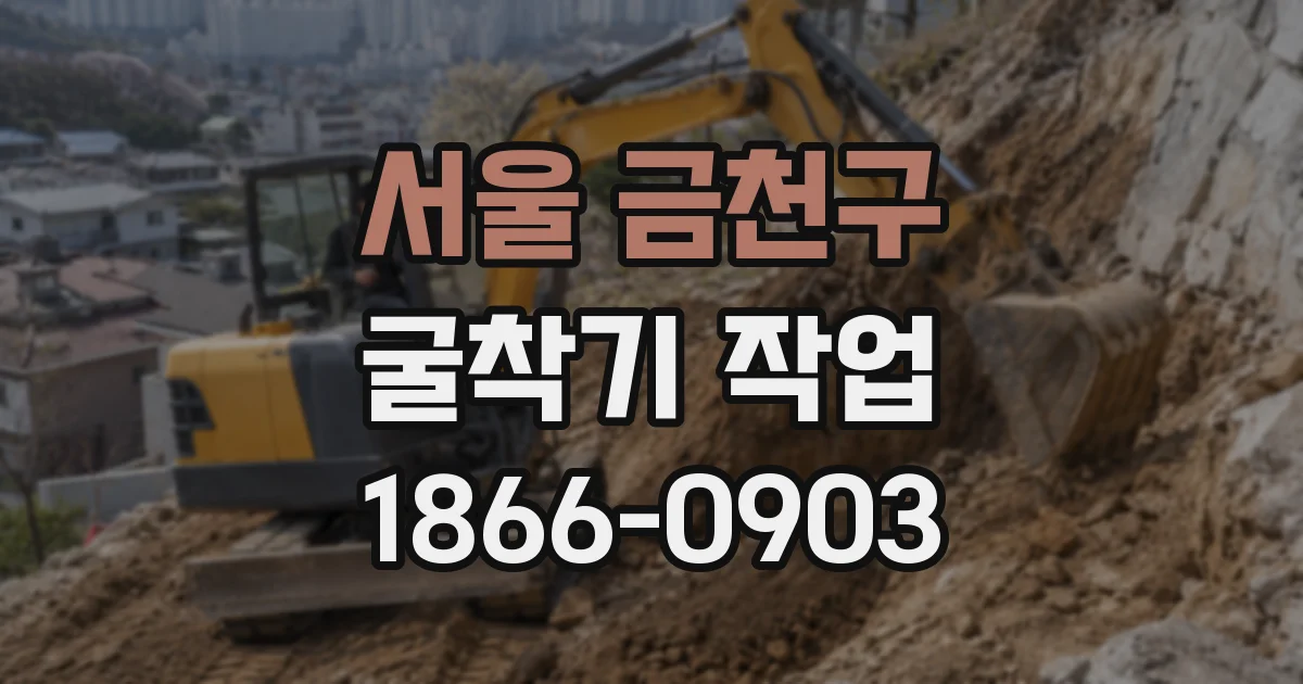 서울 금천구 굴착기 작업