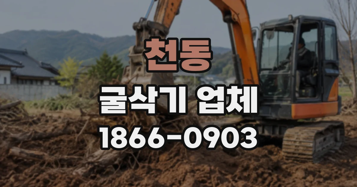 천동 굴삭기업체