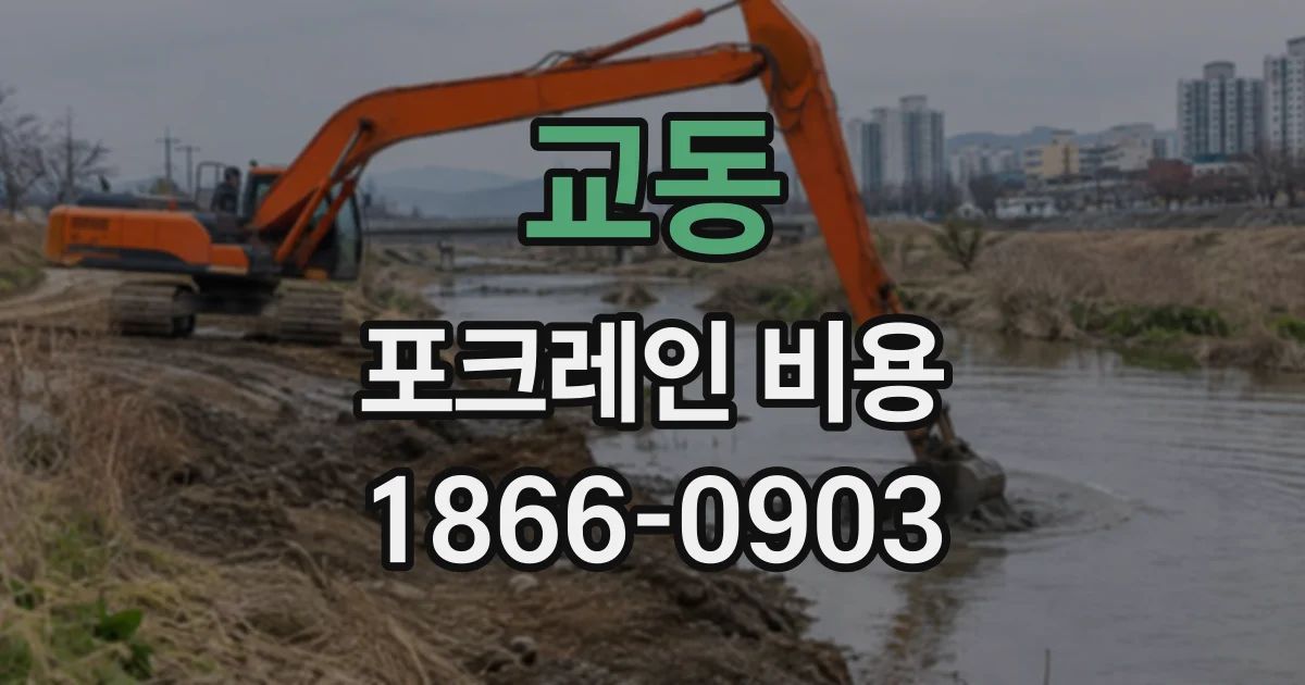 교동 포크레인비용
