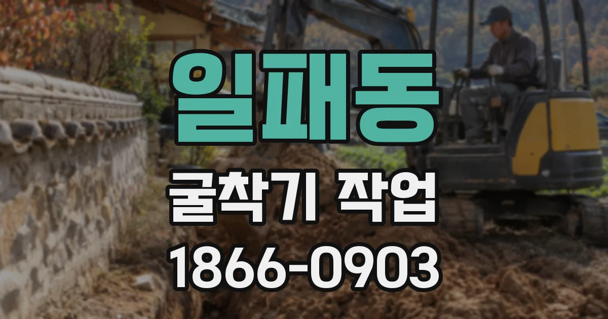 일패동 굴착기 작업