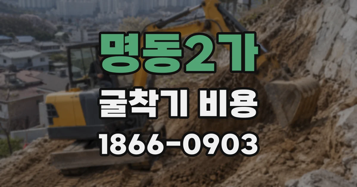 명동2가 굴착기 비용