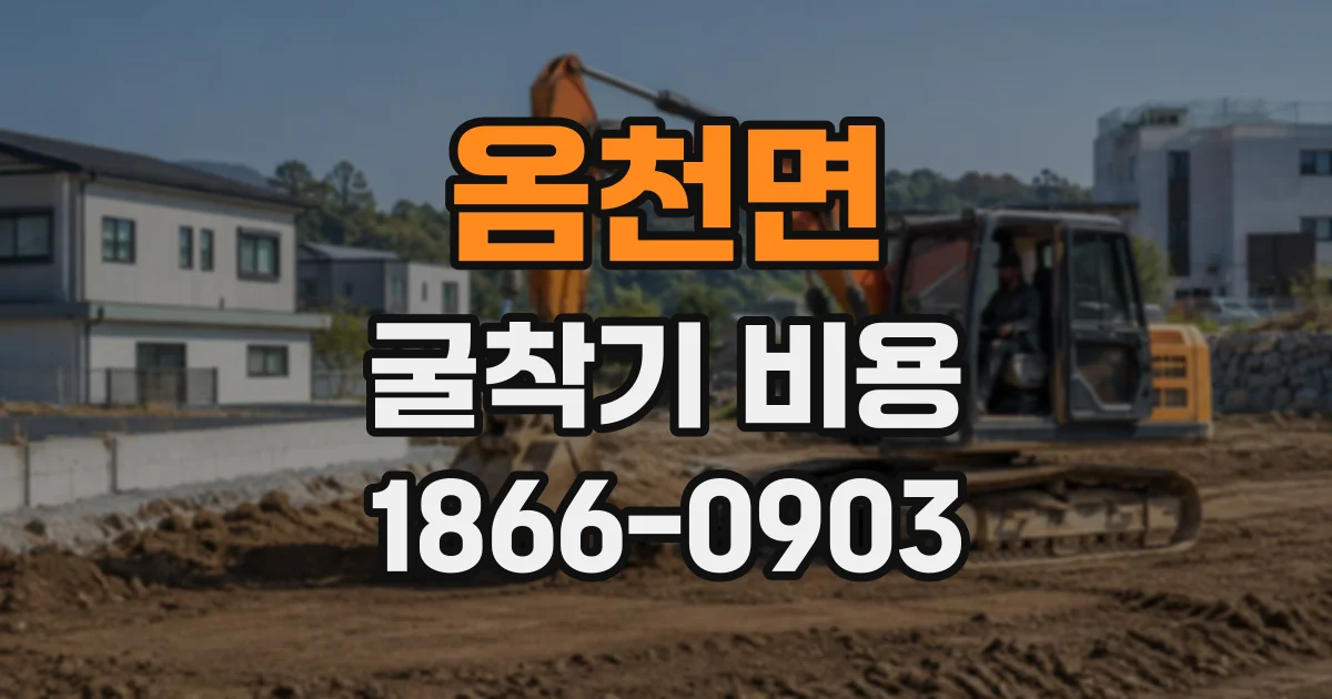 옴천면 굴착기비용
