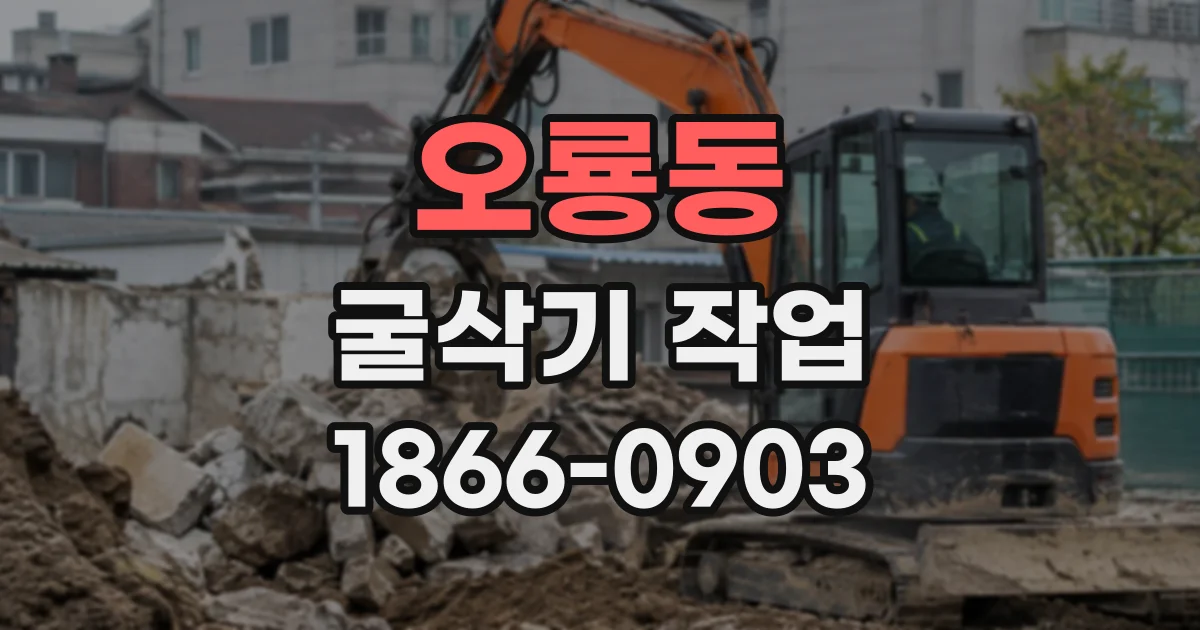 오룡동 굴삭기작업