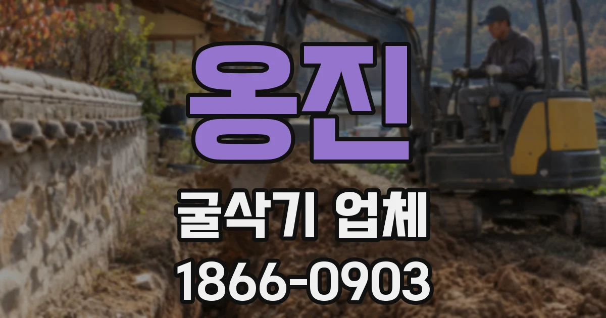 옹진 굴삭기 업체