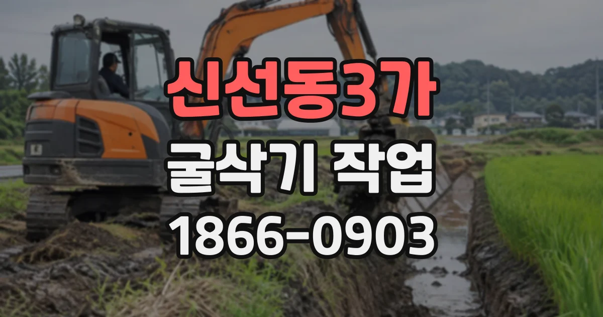 신선동3가 굴삭기작업