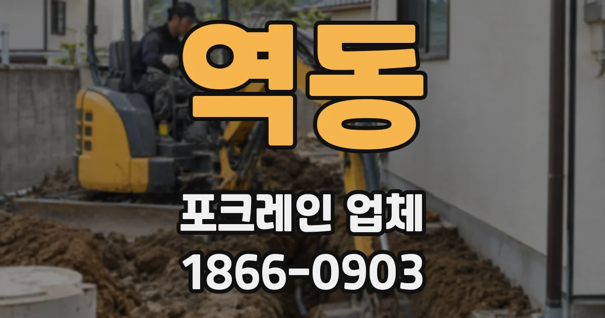 역동 포크레인 업체