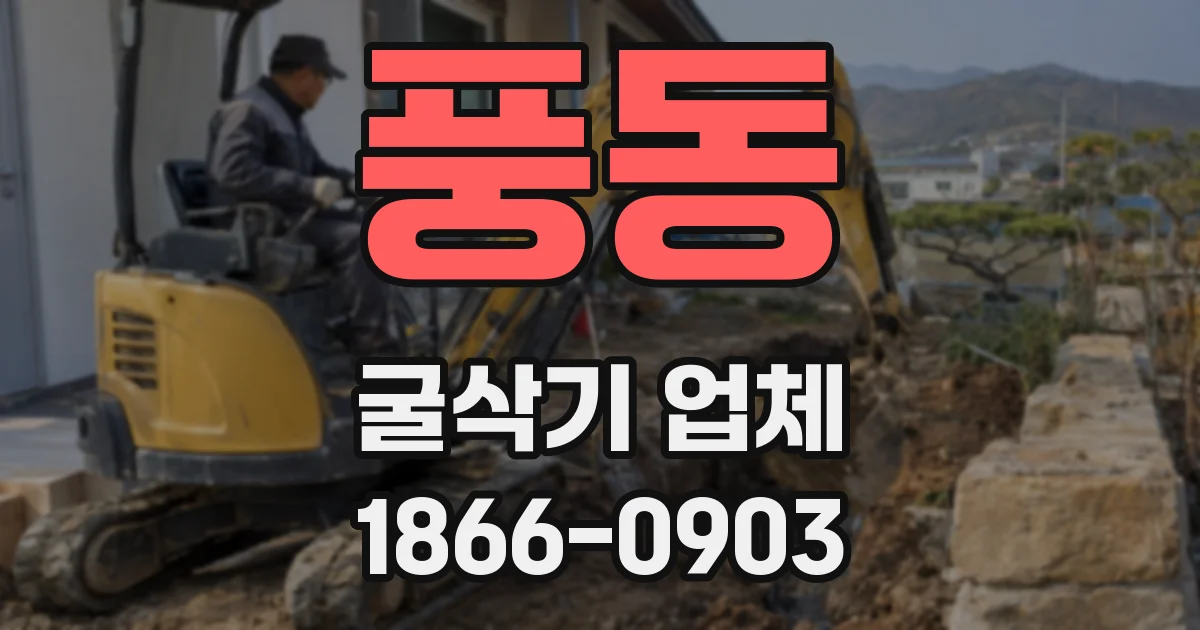 풍동 굴삭기 업체