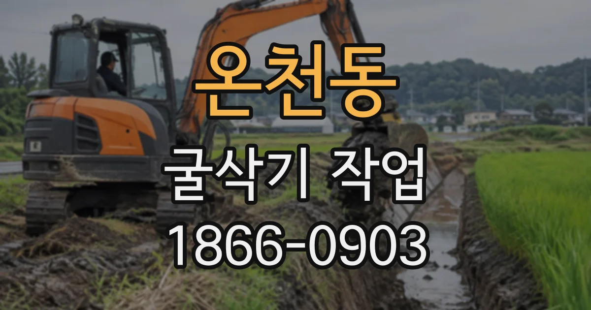 온천동 굴삭기작업