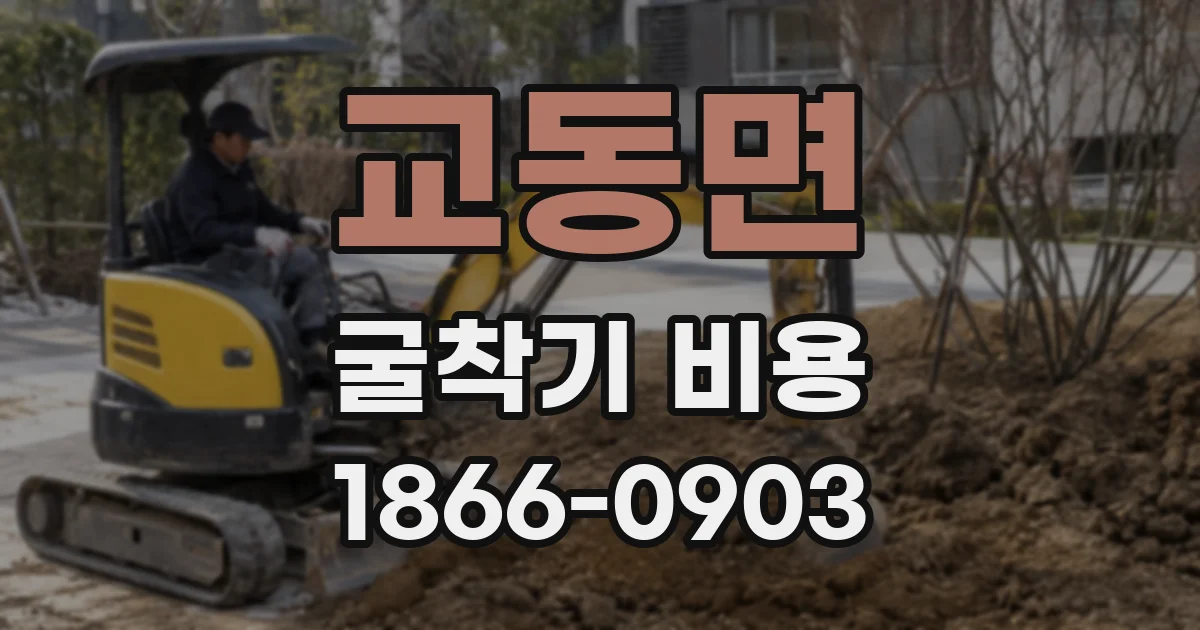 교동면 굴착기 비용