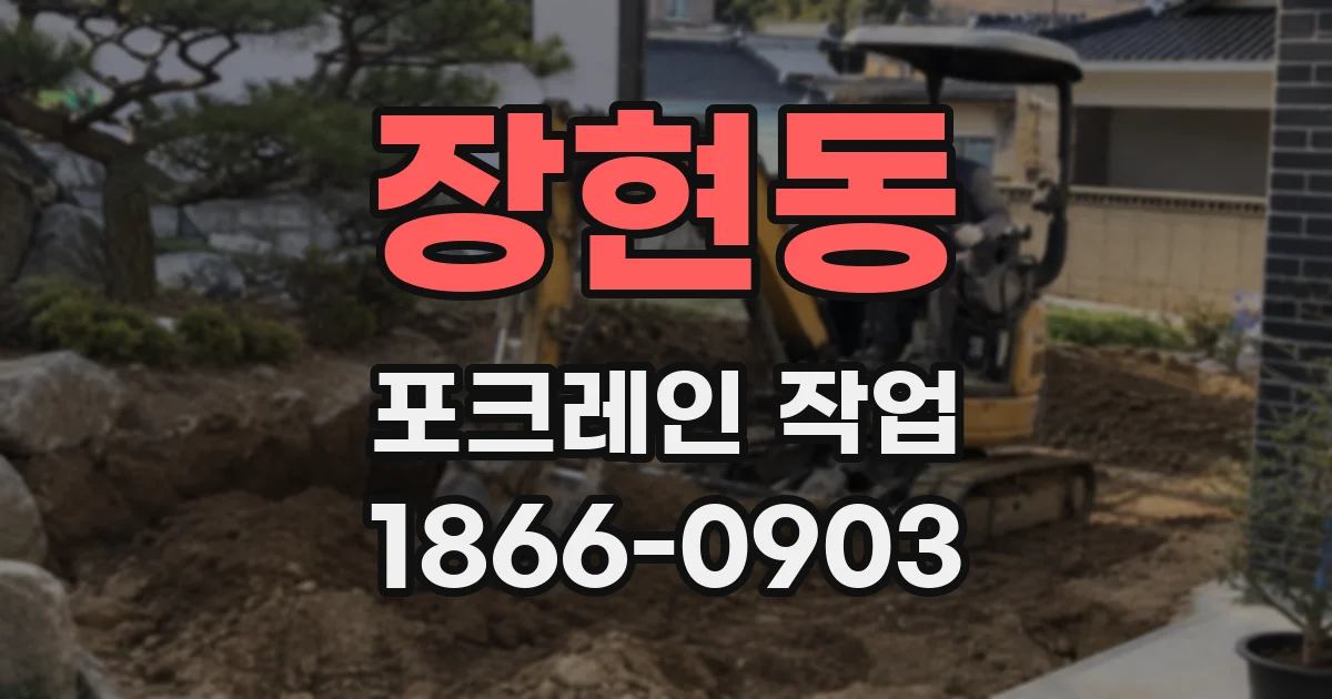 장현동 포크레인 작업