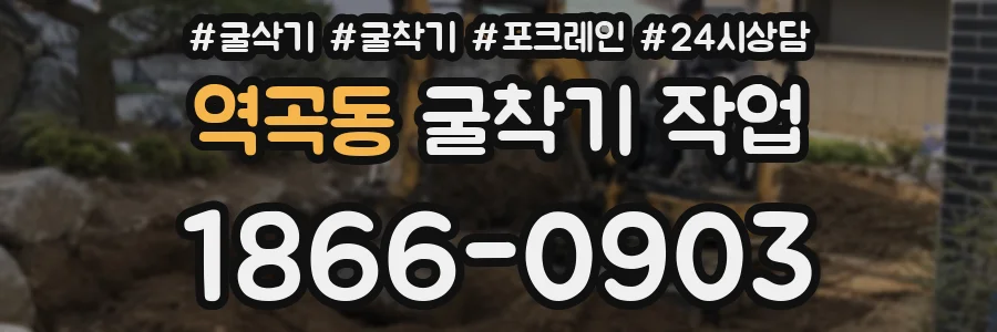 역곡동 굴착기 작업