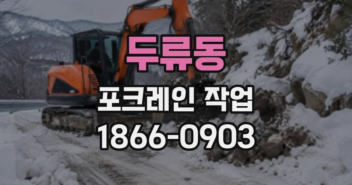 두류동 포크레인작업