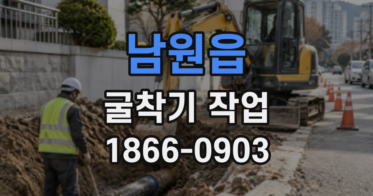 남원읍 굴착기작업