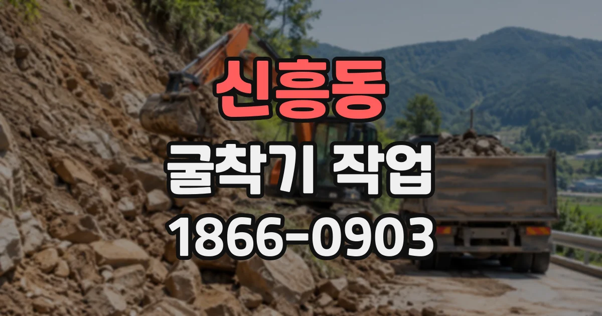신흥동 굴착기작업