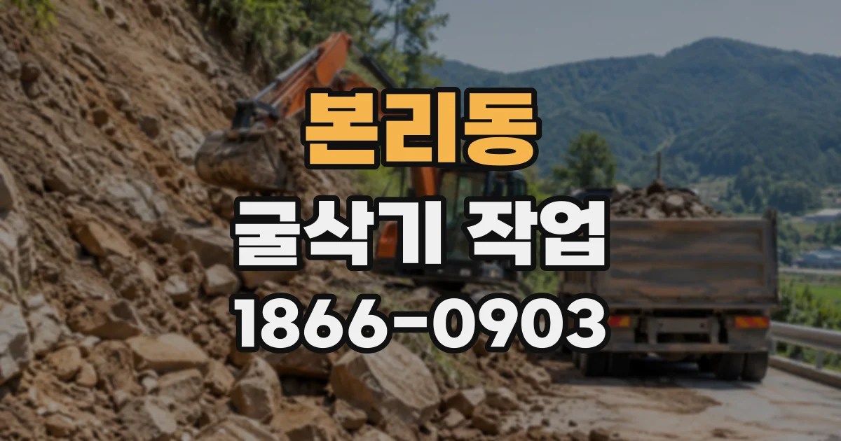 본리동 굴삭기작업
