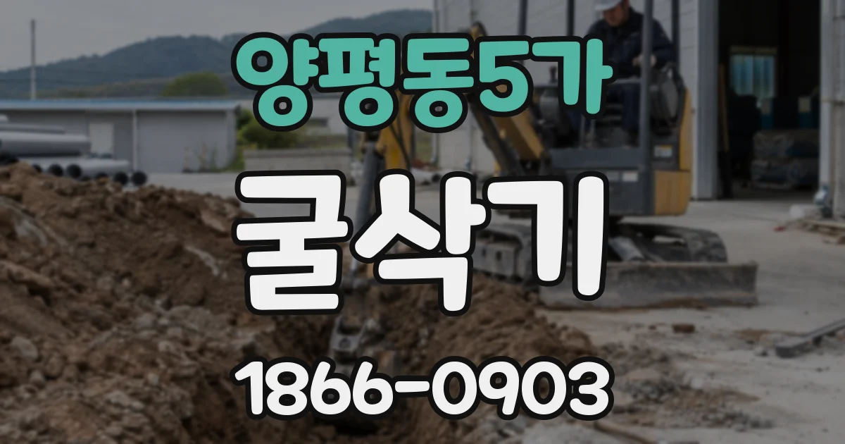 양평동5가 굴삭기