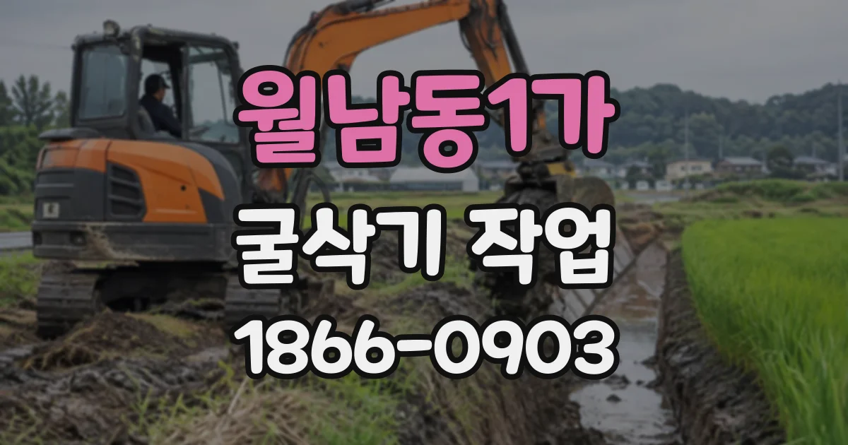 월남동1가 굴삭기작업