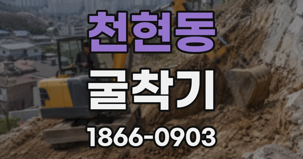 천현동 굴착기