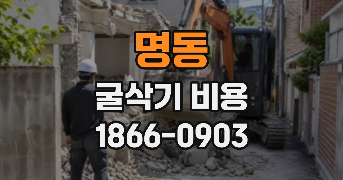 명동 굴삭기비용