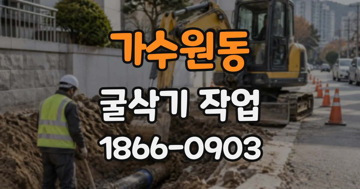 가수원동 굴삭기작업