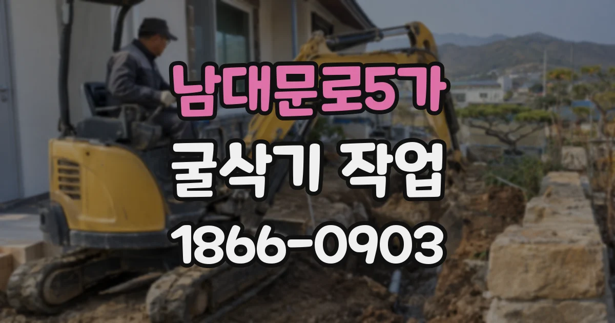 남대문로5가 굴삭기 작업