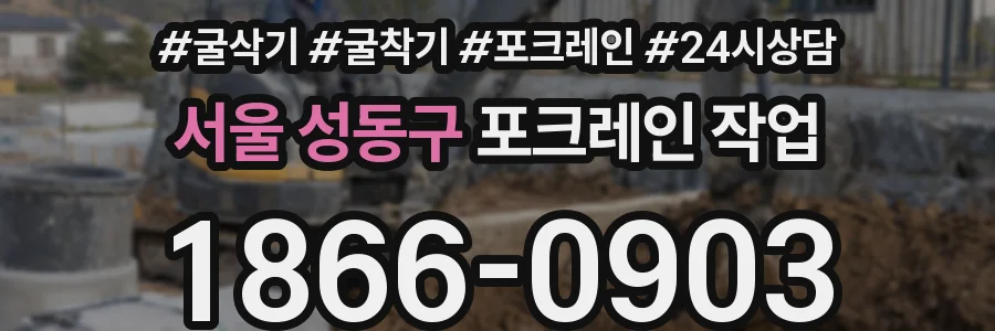 서울 성동구 포크레인 작업