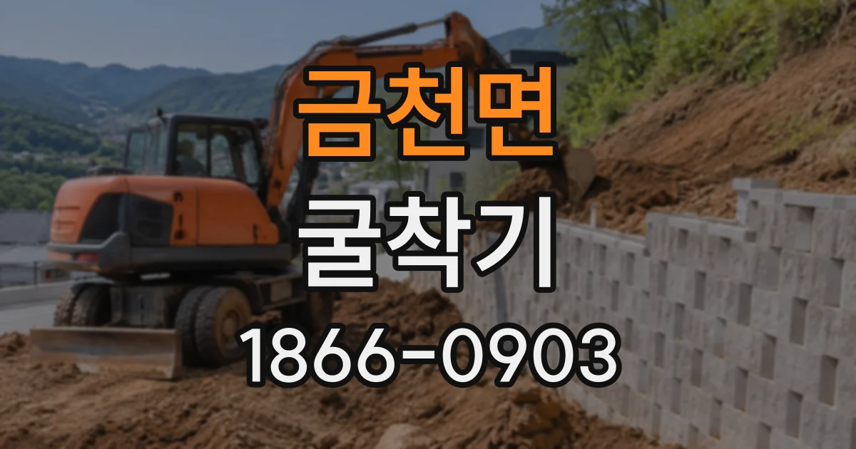 금천면 굴착기