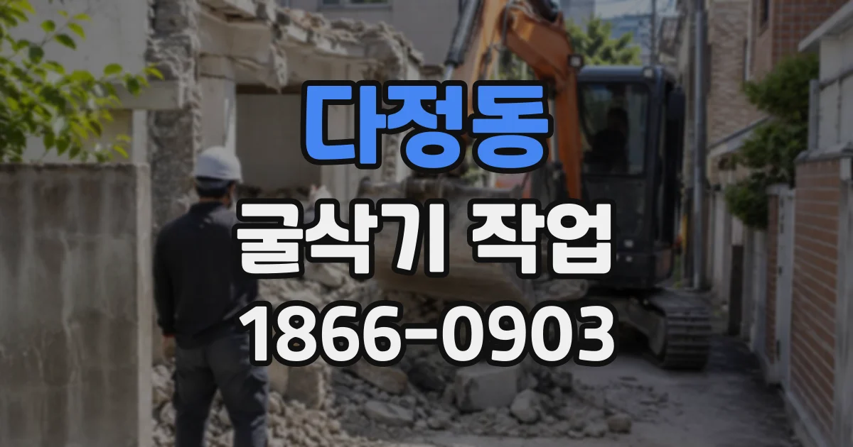 다정동 굴삭기작업