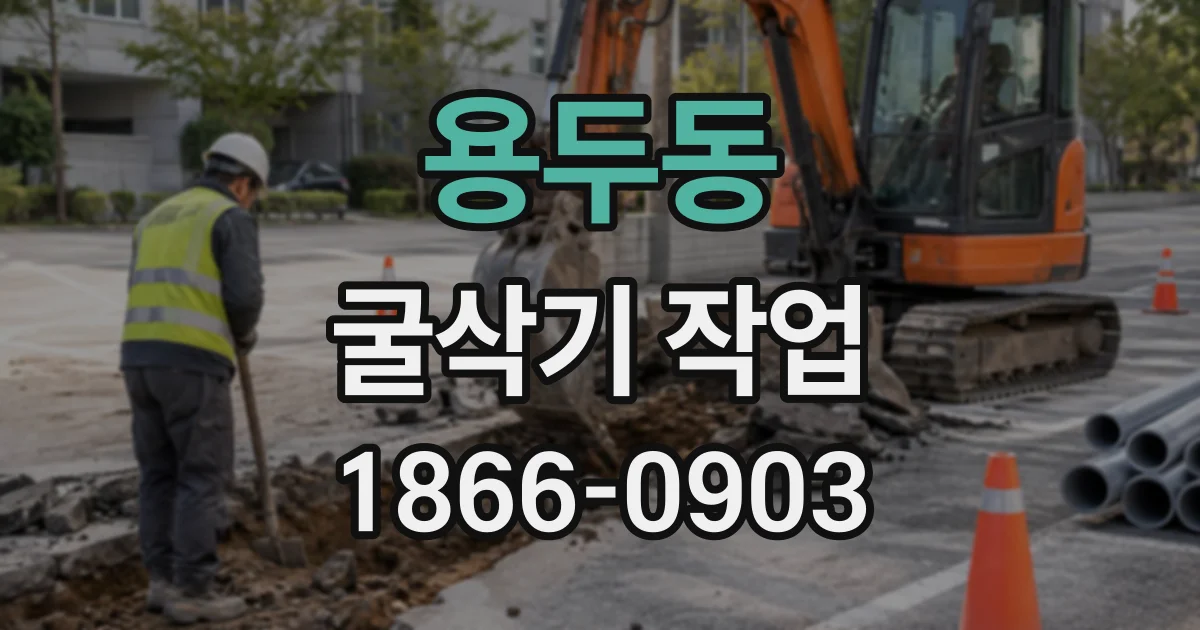 용두동 굴삭기작업