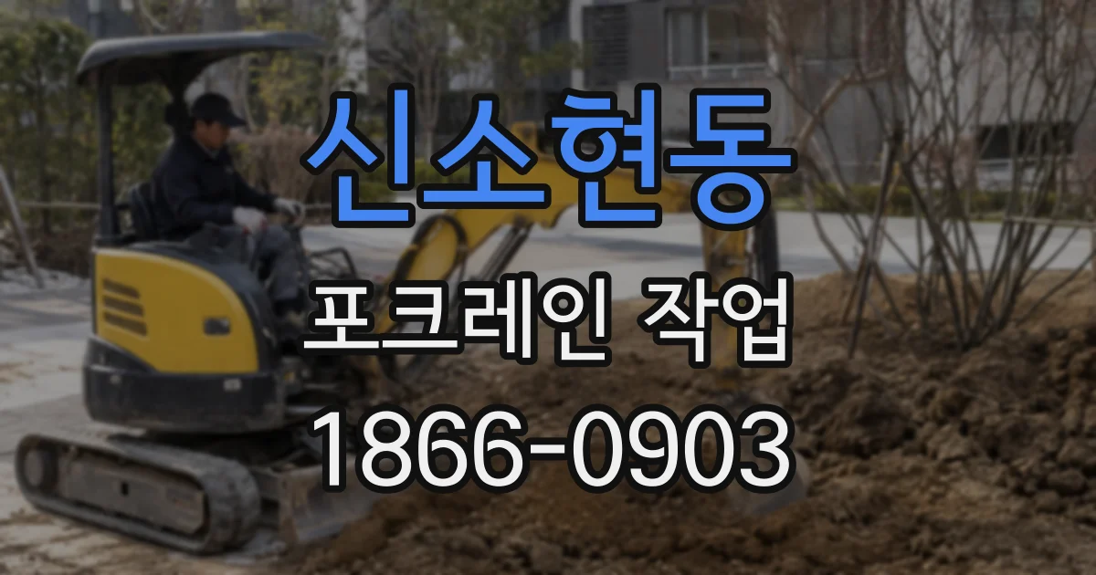 신소현동 포크레인 작업