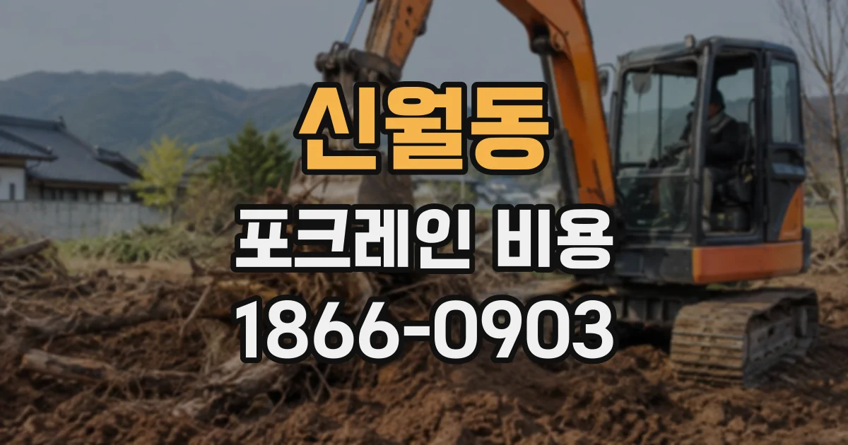 신월동 포크레인비용