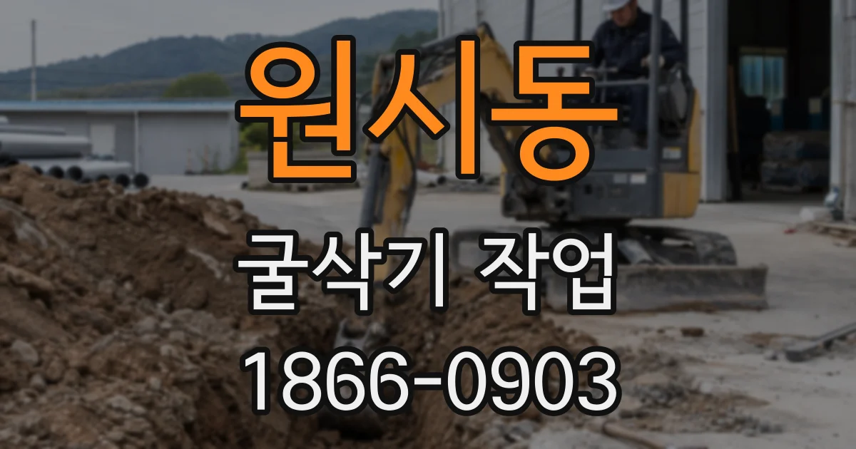 원시동 굴삭기 작업