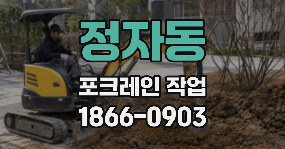 정자동 포크레인 작업