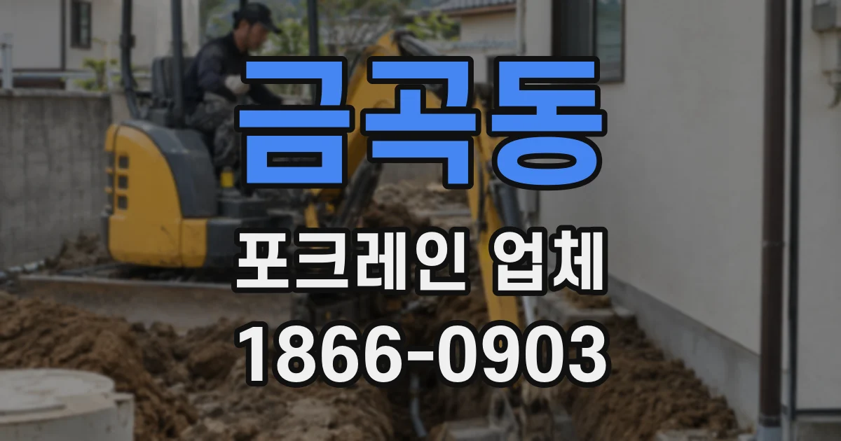 금곡동 포크레인 업체