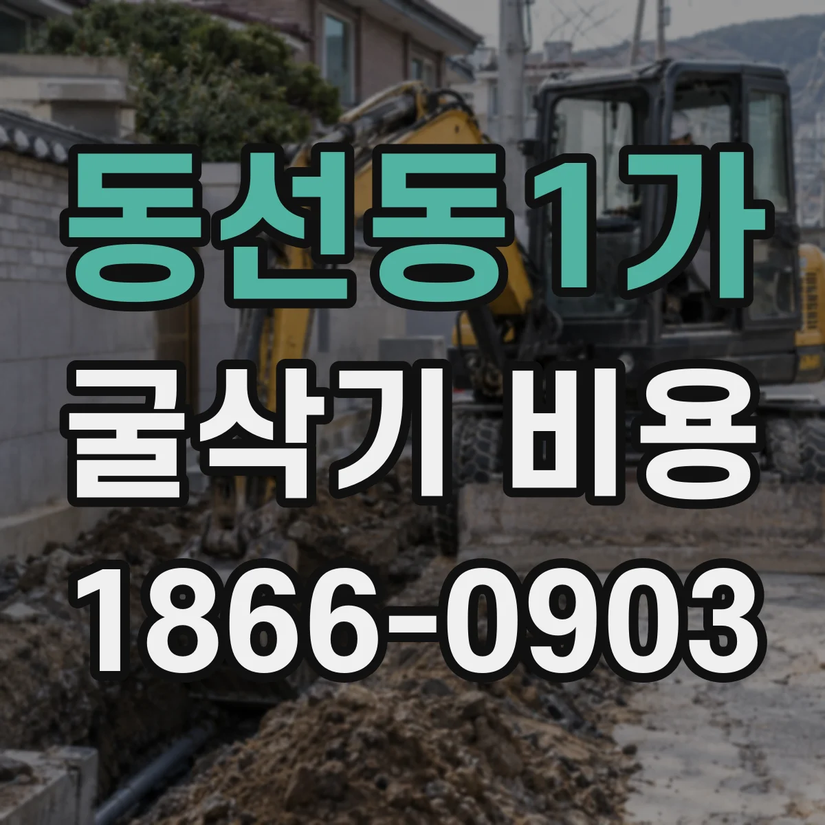 동선동1가 굴삭기 비용