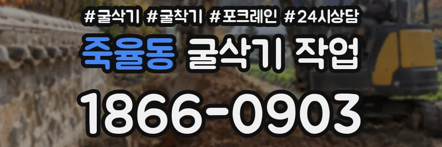 죽율동 굴삭기 작업