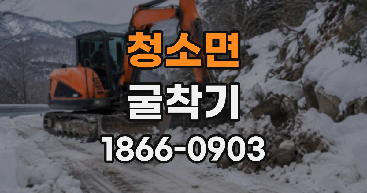 청소면 굴착기