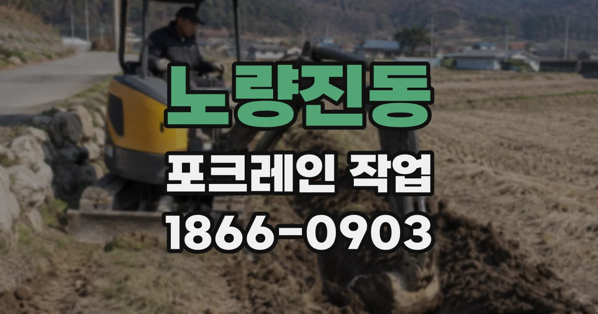 노량진동 포크레인 작업