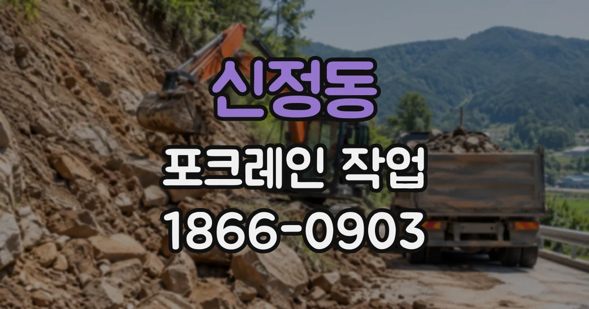 신정동 포크레인작업