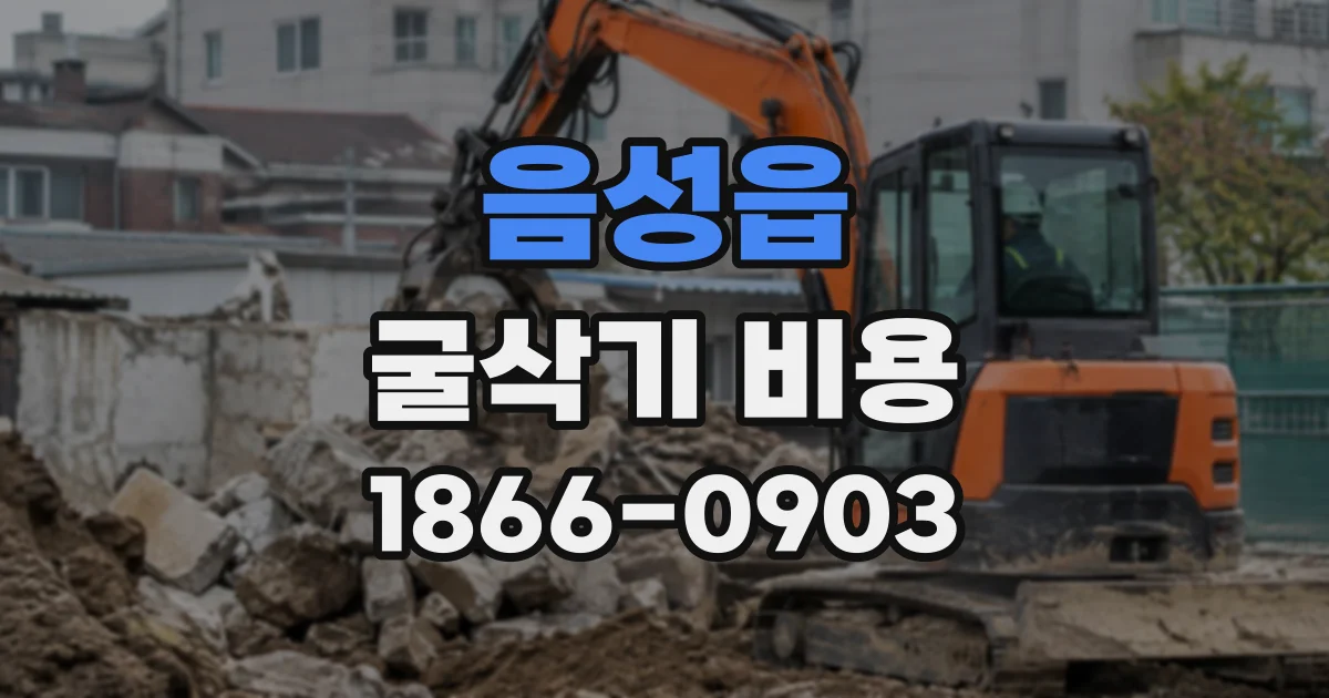 음성읍 굴삭기비용