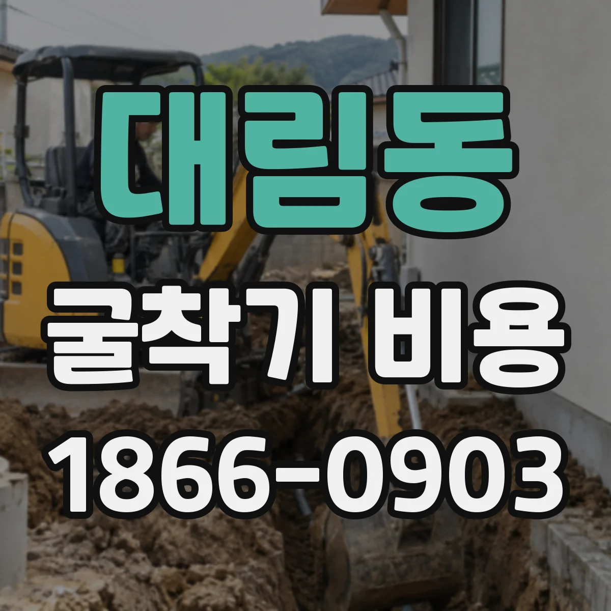 대림동 굴착기 비용