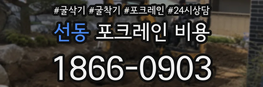 선동 포크레인 비용