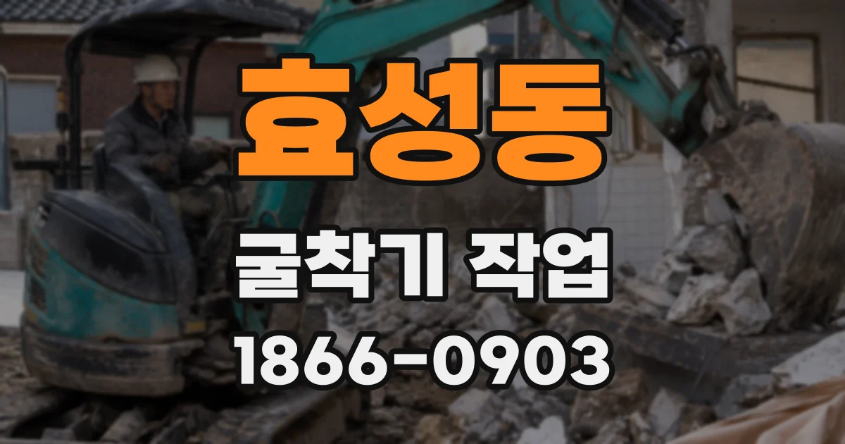 효성동 굴착기 작업